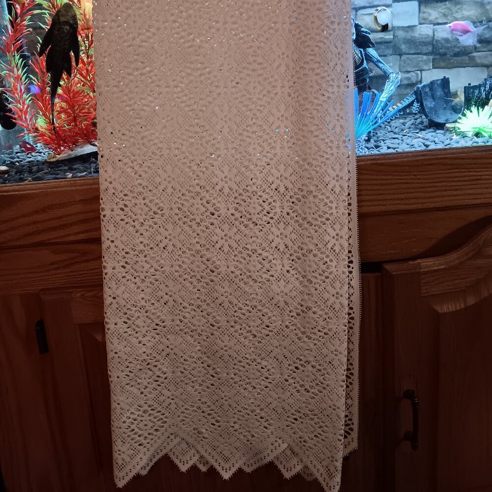 Vintage off white Lace panel / valance 36X60" BEAUTIFUL !!!
